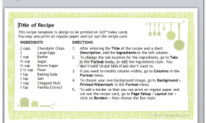 5 шаблонов карточек рецептов для Microsoft Word —