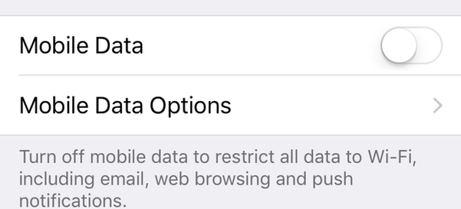 Как отключить мобильные данные на iPhone