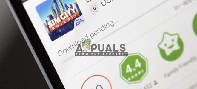 Исправлено: Google Play ожидает загрузки —