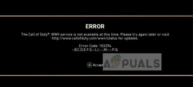 Исправлено: COD WW2 Error Code 103295 —