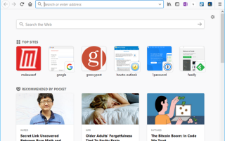 Как управлять новой вкладкой в ​​Firefox 57 Quantum
