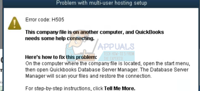 Исправлено: код ошибки QuickBooks H505 —