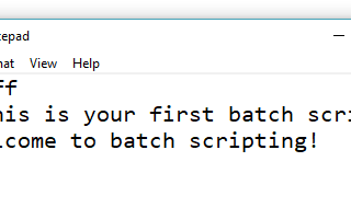 Как написать простой пакетный файл (BAT)