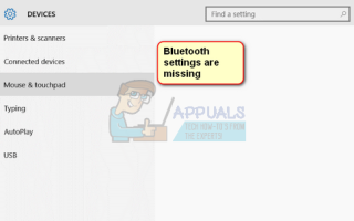 Исправлено: Bluetooth пропал и исчез в Windows 10 —