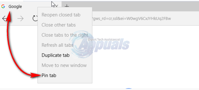 Как: закрепить вкладки в Edge Browser —