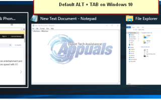 Как использовать старый стиль Windows XP ALT + TAB в Windows 10 —