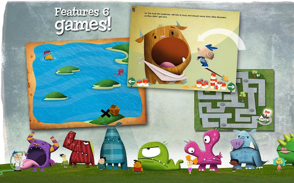 4 великолепных интерактивных Android-книги для детей Детские книги Monster4