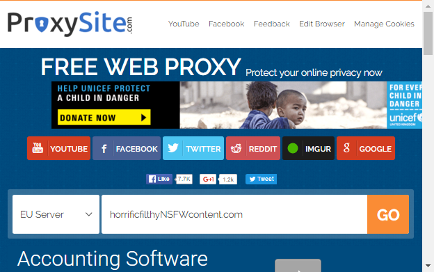 Прокси-сайт с поддельным URL