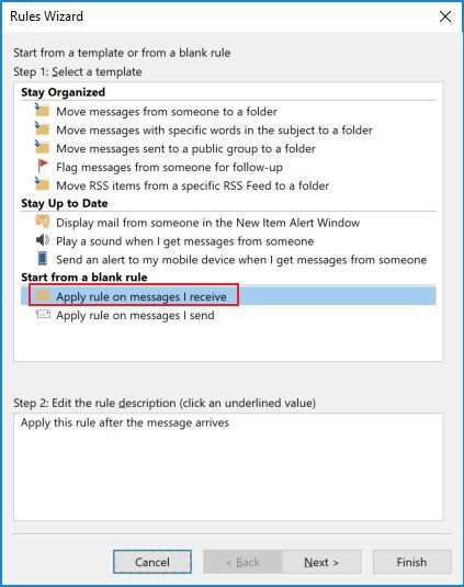Как автоматически пересылать электронные письма в Outlook и Gmail Outlook Правило 1