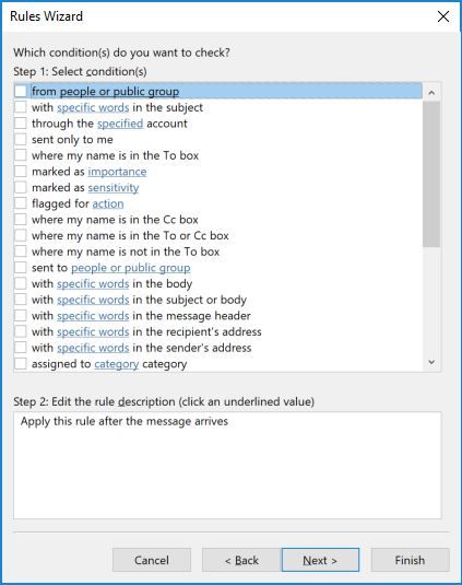 Как автоматически пересылать электронные письма в Outlook и Gmail Outlook Правило 2