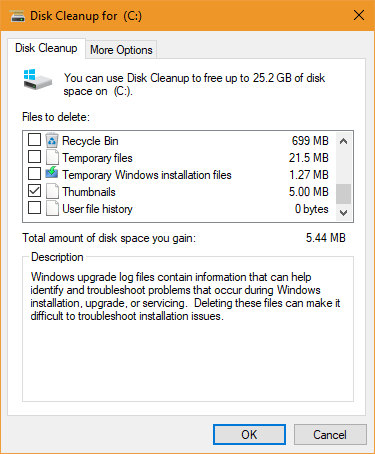 Очистка диска Windows Очистить системные файлы Windows