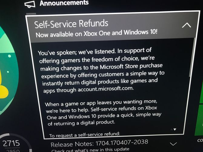 Microsoft представляет Steam-подобную систему возврата для Xbox One Microsoft Digital Refund
