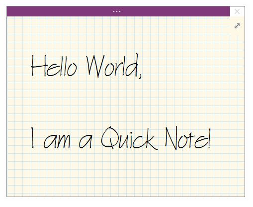 Microsoft OneNote - QuickNote