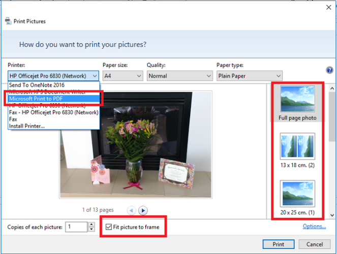 5 бесплатных инструментов для редактирования PDF-файлов, окна печати фотографий в PDF выберите принтер 663x500