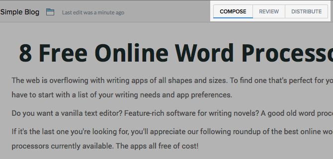 Zoho-автор-документа-Compose-вкладка Вид