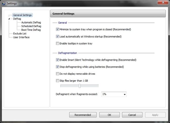 IObit Smart Defrag: превосходный инструмент дефрагментации и оптимизации жесткого диска [Windows] Настройки Общие настройки