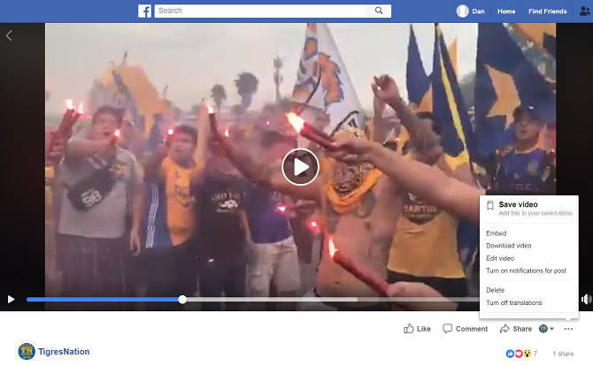 опция загрузки живого видео на Facebook