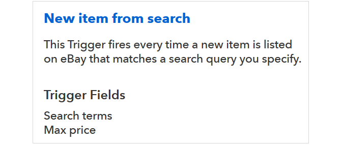 ифтт трюки онлайн предложения Ebay