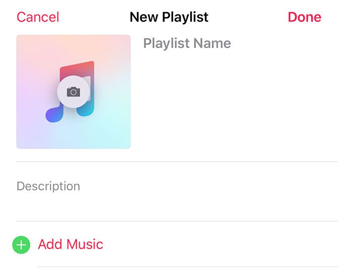 Создать новый плейлист Apple Music iOS