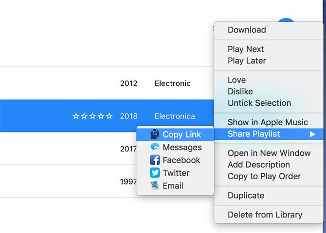 Поделиться плейлистом в iTunes