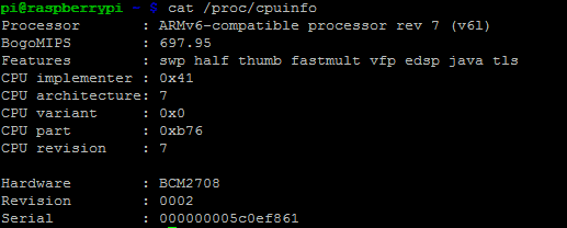 Откройте для себя информацию о Raspberry Pi's CPU