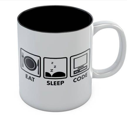 Кофейная кружка Eat Sleep Code