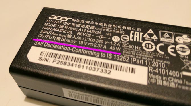 Адаптер переменного тока Сила тока Напряжение