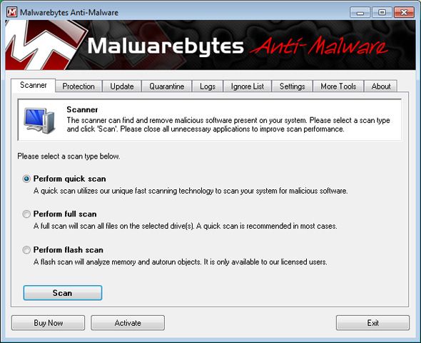 Убедись, что ты're Clean With These Free One-Time Scan Antivirus Tools [Windows] free antivirus tools malwarebytes