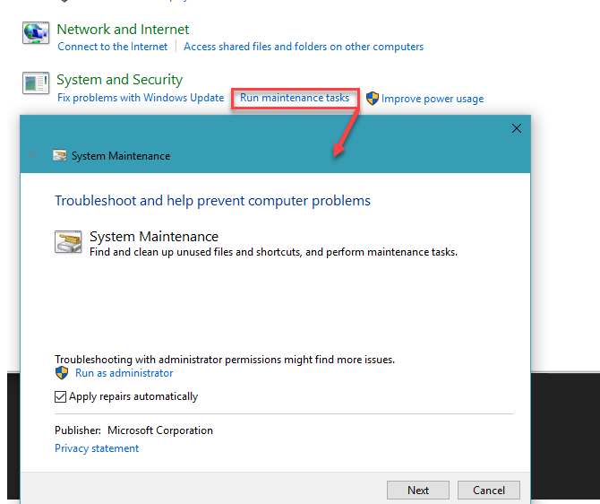 Обслуживание системы Windows 10