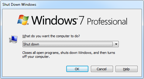 Завершить работу Windows