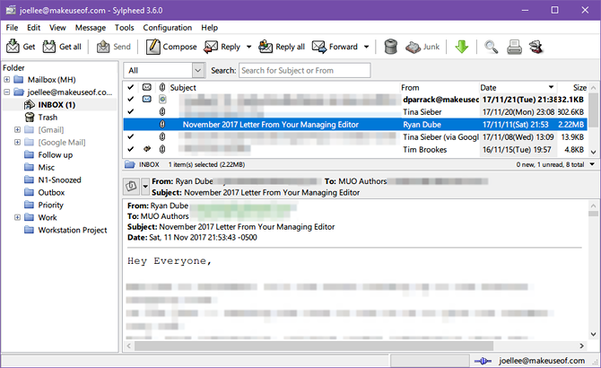 5 лучших настольных почтовых клиентов't Cost a Dime desktop email sylpheed
