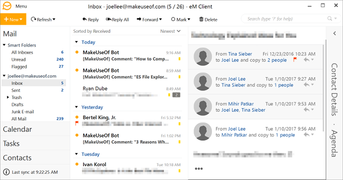 5 лучших настольных почтовых клиентов't Cost a Dime desktop email emclient