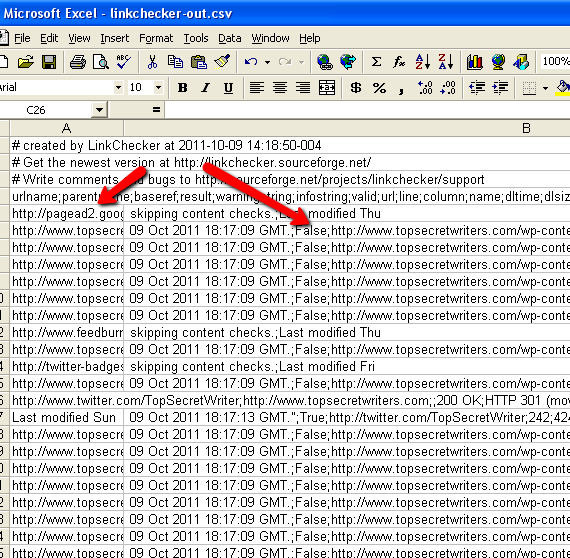 linkchecker5 найти плохие ссылки