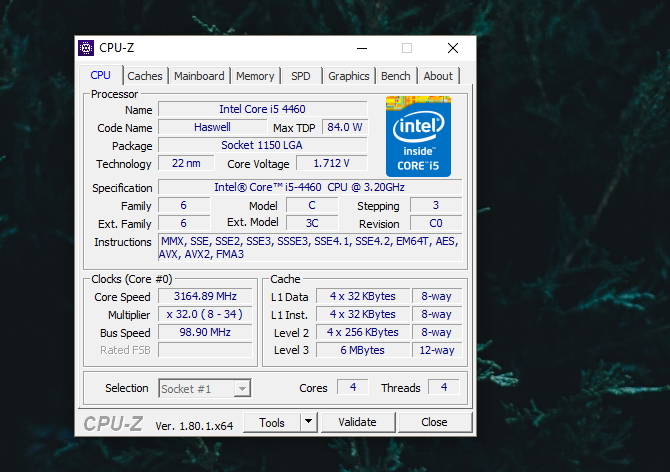 cpu-z тестовое приложение