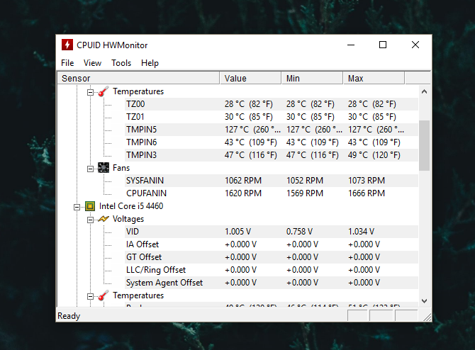 Приложение hwmonitor
