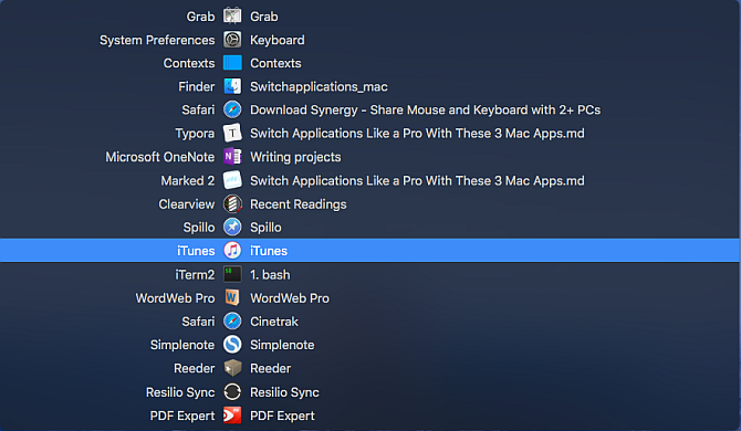 Контекстное приложение Mac