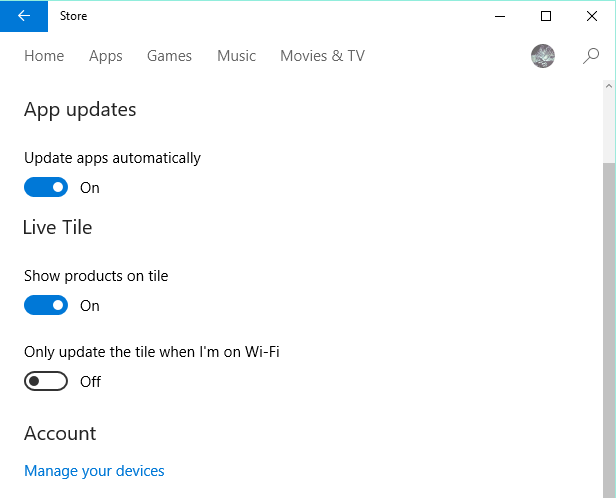 Как отключить автоматическое обновление приложений в настройках магазина Windows 10 Win10 Pro