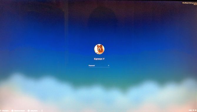 превратить компьютер в Chromebook - экран входа