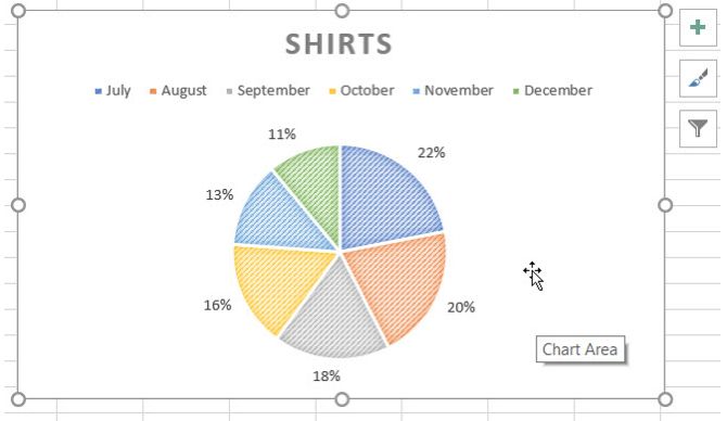 Переместить или изменить размер круговой диаграммы в Excel