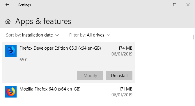 Удалить Firefox