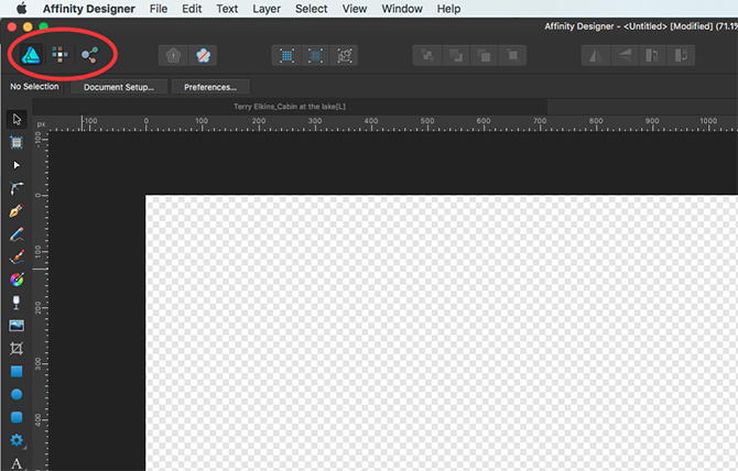 Affinity Designer Personas Опции