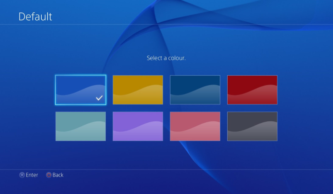 Изменение цветовой схемы PS4