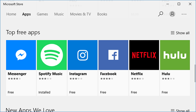 Приложения Microsoft Store для Windows 10 UWP