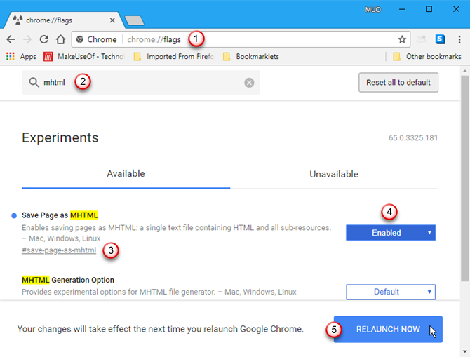 Страница Chrome flags