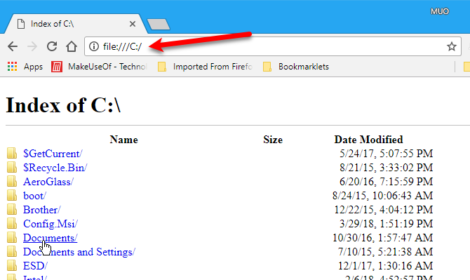 Используйте Chrome как основной файловый менеджер в Windows