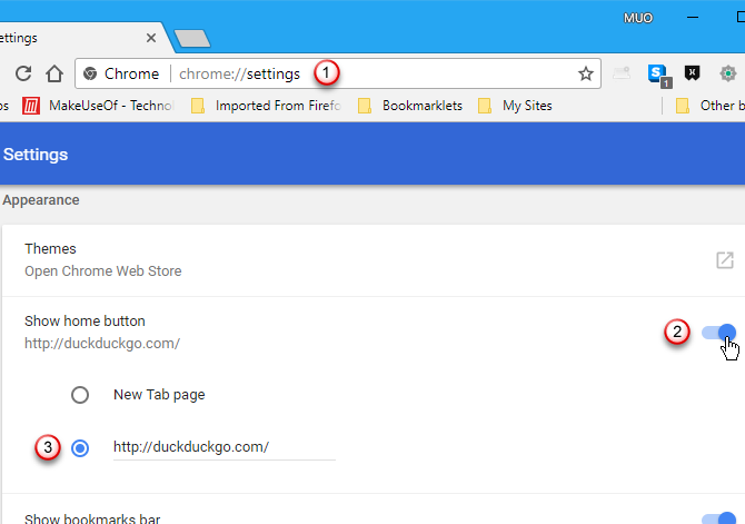 Показать кнопку «Домой» в Chrome