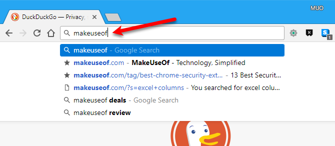 Ярлык для ввода URL в Chrome