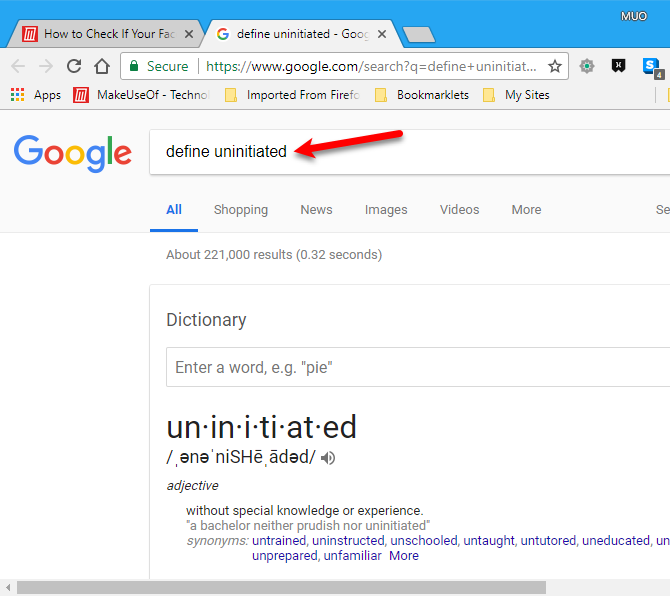 Больше информации от Google Dictionary