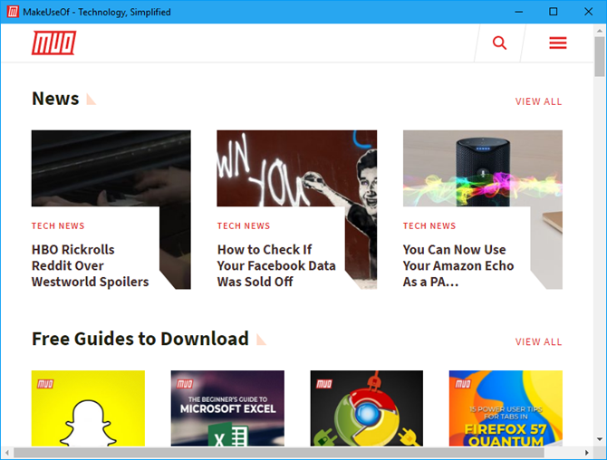 Окно веб-приложения
