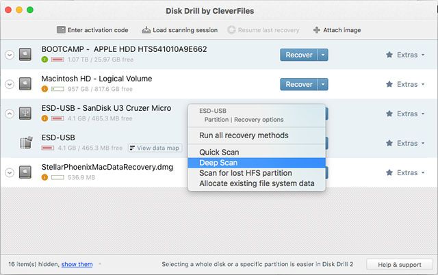 MAC-восстановления данных диска сверло